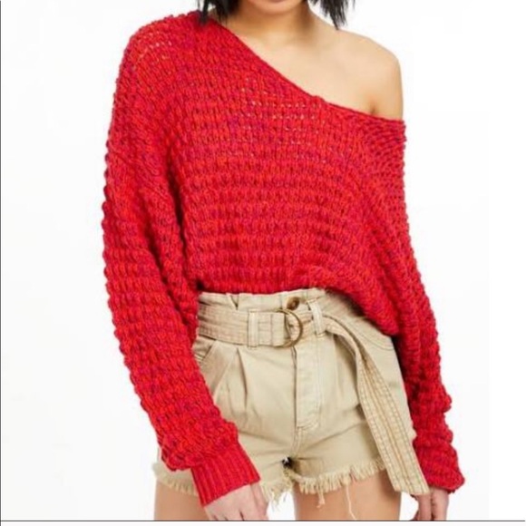 NWT Free People Coconut Sweater in Dragonfruit - Picture 9 of 12
